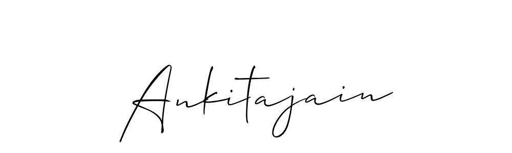 How to make Ankitajain name signature. Use Allison_Script style for creating short signs online. This is the latest handwritten sign. Ankitajain signature style 2 images and pictures png
