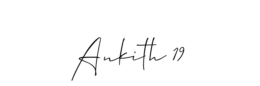 Use a signature maker to create a handwritten signature online. With this signature software, you can design (Allison_Script) your own signature for name Ankith 19. Ankith 19 signature style 2 images and pictures png