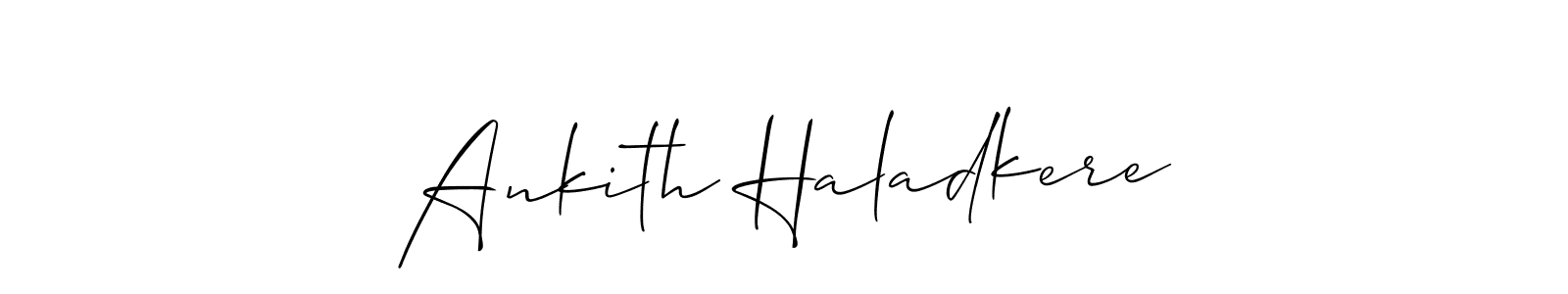 Design your own signature with our free online signature maker. With this signature software, you can create a handwritten (Allison_Script) signature for name Ankith Haladkere. Ankith Haladkere signature style 2 images and pictures png