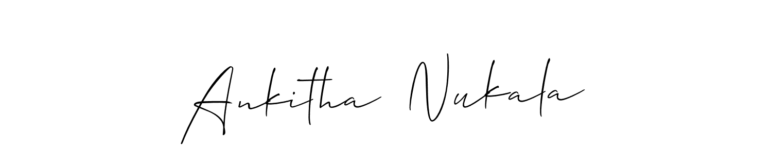 Check out images of Autograph of Ankitha  Nukala name. Actor Ankitha  Nukala Signature Style. Allison_Script is a professional sign style online. Ankitha  Nukala signature style 2 images and pictures png