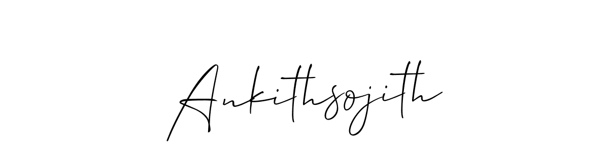 Create a beautiful signature design for name Ankithsojith. With this signature (Allison_Script) fonts, you can make a handwritten signature for free. Ankithsojith signature style 2 images and pictures png
