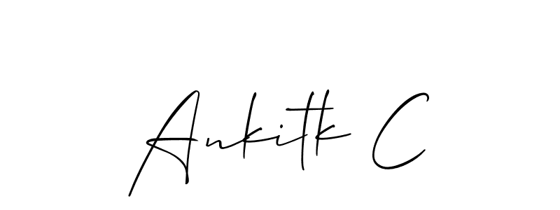 Also You can easily find your signature by using the search form. We will create Ankitk C name handwritten signature images for you free of cost using Allison_Script sign style. Ankitk C signature style 2 images and pictures png