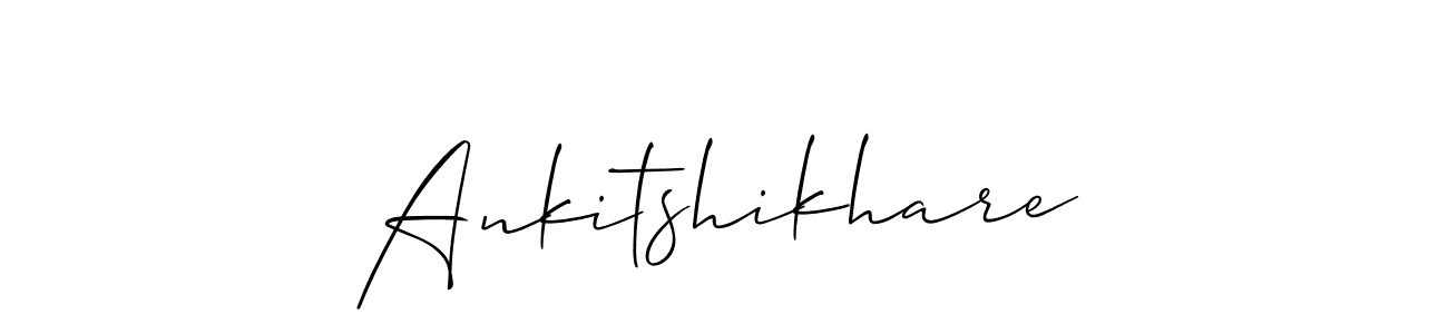 The best way (Allison_Script) to make a short signature is to pick only two or three words in your name. The name Ankitshikhare include a total of six letters. For converting this name. Ankitshikhare signature style 2 images and pictures png