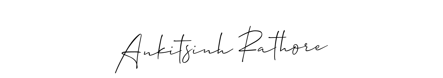 How to make Ankitsinh Rathore name signature. Use Allison_Script style for creating short signs online. This is the latest handwritten sign. Ankitsinh Rathore signature style 2 images and pictures png