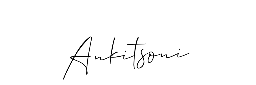 How to Draw Ankitsoni signature style? Allison_Script is a latest design signature styles for name Ankitsoni. Ankitsoni signature style 2 images and pictures png