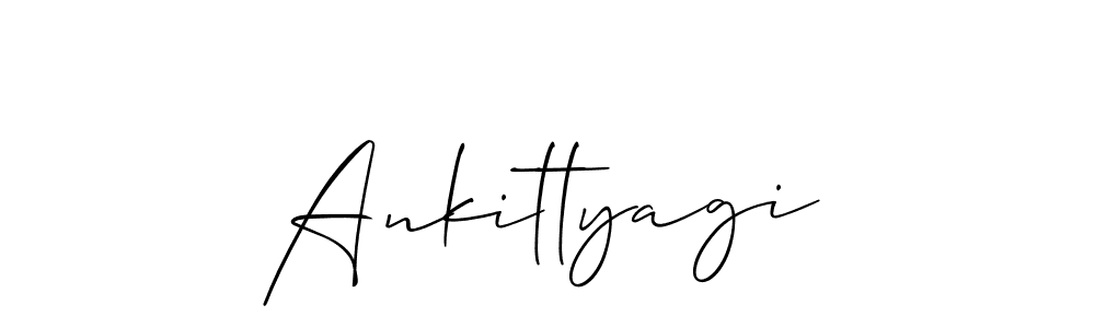 Also You can easily find your signature by using the search form. We will create Ankittyagi name handwritten signature images for you free of cost using Allison_Script sign style. Ankittyagi signature style 2 images and pictures png