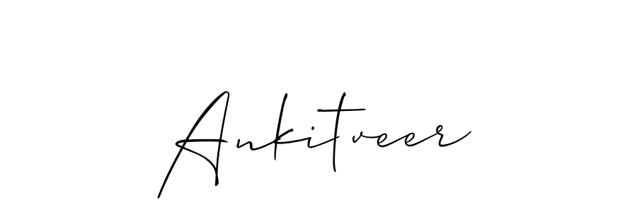 How to make Ankitveer name signature. Use Allison_Script style for creating short signs online. This is the latest handwritten sign. Ankitveer signature style 2 images and pictures png