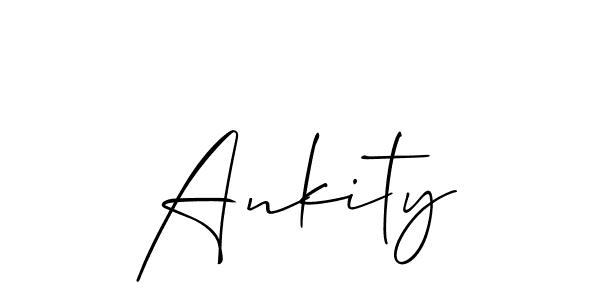 Use a signature maker to create a handwritten signature online. With this signature software, you can design (Allison_Script) your own signature for name Ankity. Ankity signature style 2 images and pictures png