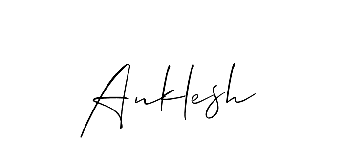 Also we have Anklesh name is the best signature style. Create professional handwritten signature collection using Allison_Script autograph style. Anklesh signature style 2 images and pictures png