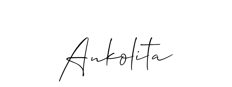 Also You can easily find your signature by using the search form. We will create Ankolita name handwritten signature images for you free of cost using Allison_Script sign style. Ankolita signature style 2 images and pictures png