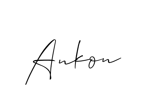 The best way (Allison_Script) to make a short signature is to pick only two or three words in your name. The name Ankon include a total of six letters. For converting this name. Ankon signature style 2 images and pictures png