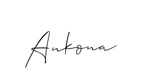 Create a beautiful signature design for name Ankona. With this signature (Allison_Script) fonts, you can make a handwritten signature for free. Ankona signature style 2 images and pictures png