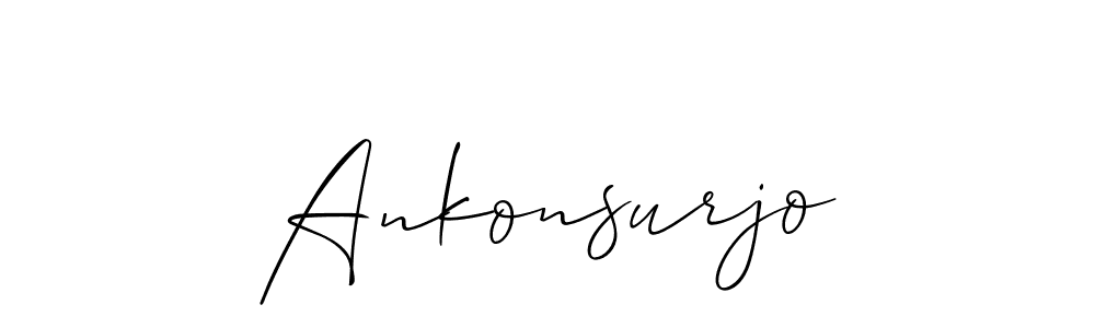 How to make Ankonsurjo name signature. Use Allison_Script style for creating short signs online. This is the latest handwritten sign. Ankonsurjo signature style 2 images and pictures png