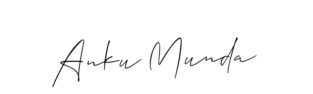 You should practise on your own different ways (Allison_Script) to write your name (Anku Munda) in signature. don't let someone else do it for you. Anku Munda signature style 2 images and pictures png