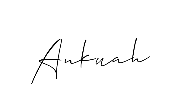 Also You can easily find your signature by using the search form. We will create Ankuah name handwritten signature images for you free of cost using Allison_Script sign style. Ankuah signature style 2 images and pictures png
