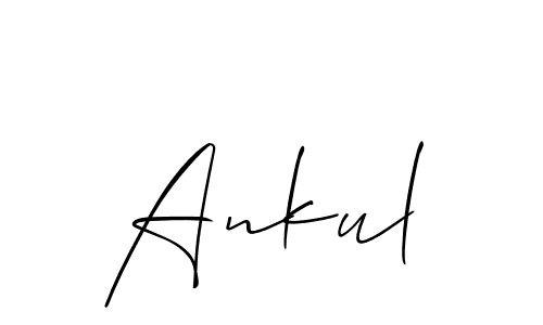 Allison_Script is a professional signature style that is perfect for those who want to add a touch of class to their signature. It is also a great choice for those who want to make their signature more unique. Get Ankul name to fancy signature for free. Ankul signature style 2 images and pictures png