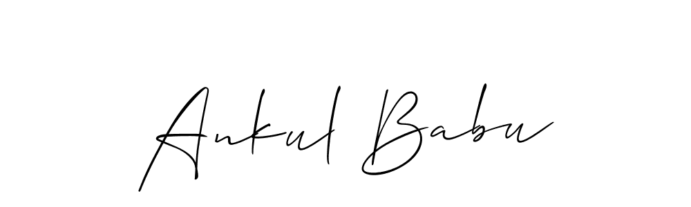 This is the best signature style for the Ankul Babu name. Also you like these signature font (Allison_Script). Mix name signature. Ankul Babu signature style 2 images and pictures png