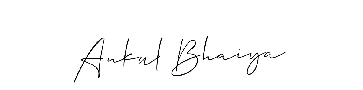 Create a beautiful signature design for name Ankul Bhaiya. With this signature (Allison_Script) fonts, you can make a handwritten signature for free. Ankul Bhaiya signature style 2 images and pictures png