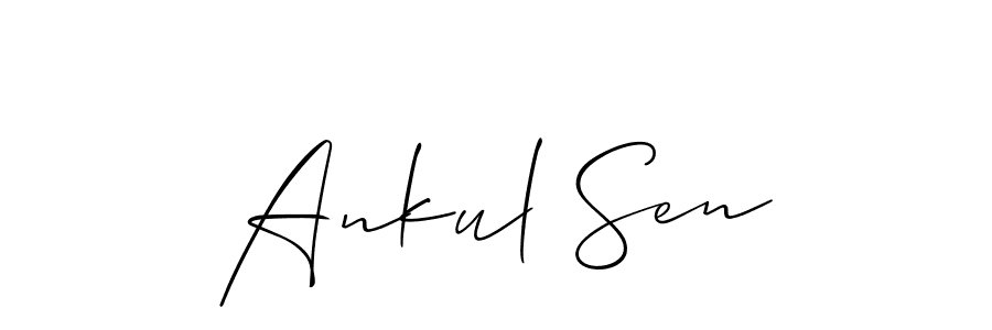 Best and Professional Signature Style for Ankul Sen. Allison_Script Best Signature Style Collection. Ankul Sen signature style 2 images and pictures png