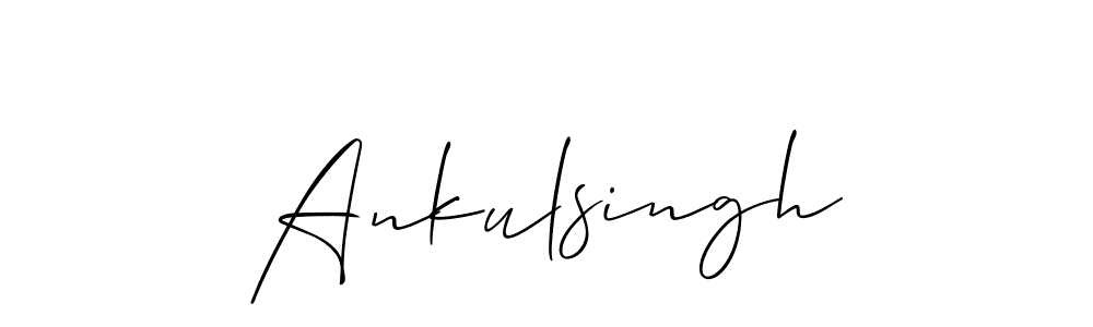Also we have Ankulsingh name is the best signature style. Create professional handwritten signature collection using Allison_Script autograph style. Ankulsingh signature style 2 images and pictures png