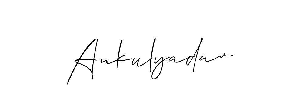 if you are searching for the best signature style for your name Ankulyadav. so please give up your signature search. here we have designed multiple signature styles  using Allison_Script. Ankulyadav signature style 2 images and pictures png