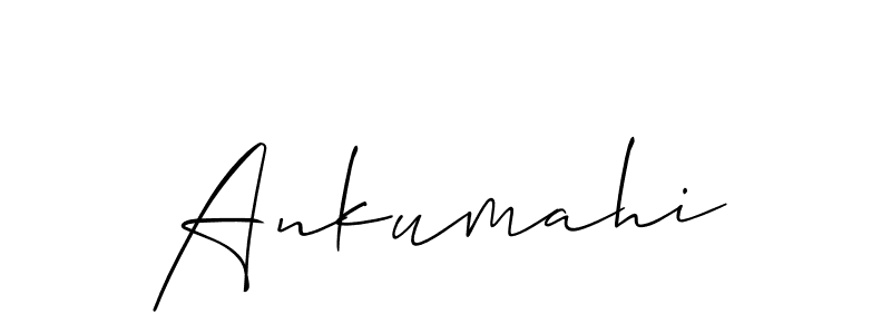 How to make Ankumahi signature? Allison_Script is a professional autograph style. Create handwritten signature for Ankumahi name. Ankumahi signature style 2 images and pictures png