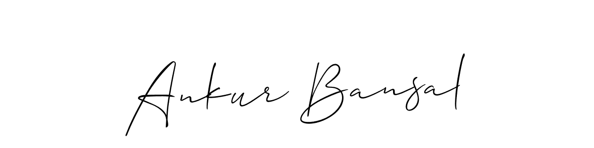 Design your own signature with our free online signature maker. With this signature software, you can create a handwritten (Allison_Script) signature for name Ankur Bansal. Ankur Bansal signature style 2 images and pictures png