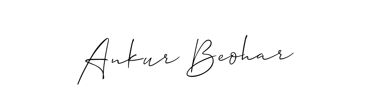 Design your own signature with our free online signature maker. With this signature software, you can create a handwritten (Allison_Script) signature for name Ankur Beohar. Ankur Beohar signature style 2 images and pictures png