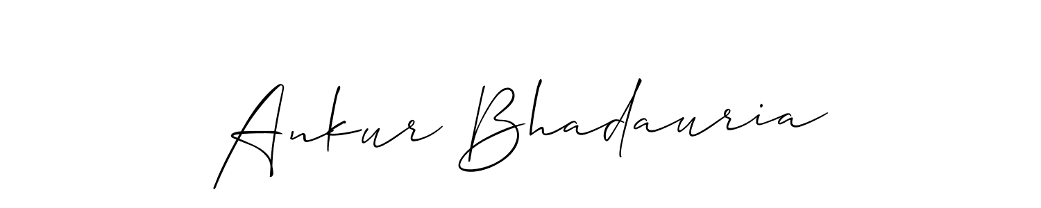 Allison_Script is a professional signature style that is perfect for those who want to add a touch of class to their signature. It is also a great choice for those who want to make their signature more unique. Get Ankur Bhadauria name to fancy signature for free. Ankur Bhadauria signature style 2 images and pictures png