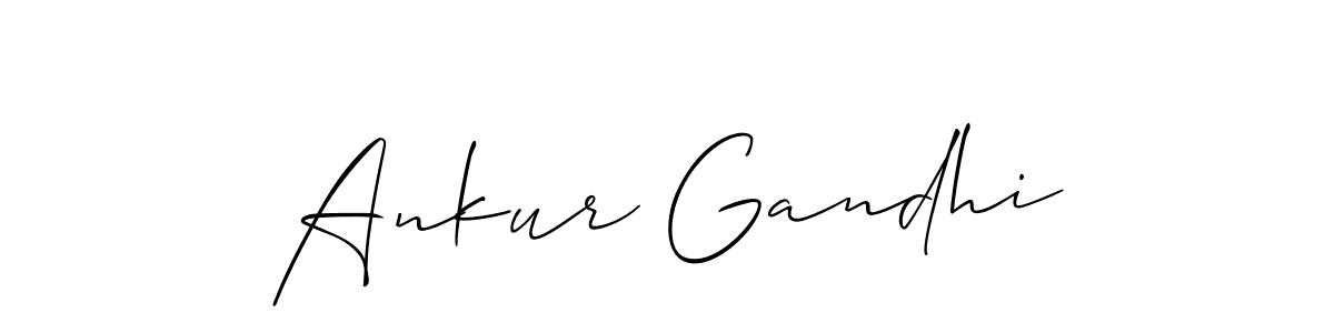 How to make Ankur Gandhi name signature. Use Allison_Script style for creating short signs online. This is the latest handwritten sign. Ankur Gandhi signature style 2 images and pictures png