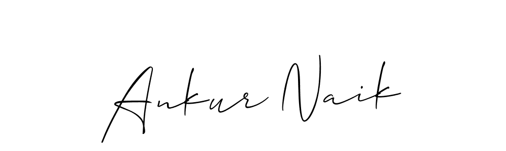 Allison_Script is a professional signature style that is perfect for those who want to add a touch of class to their signature. It is also a great choice for those who want to make their signature more unique. Get Ankur Naik name to fancy signature for free. Ankur Naik signature style 2 images and pictures png