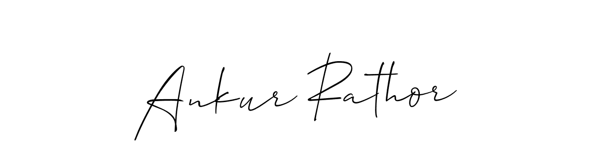 Allison_Script is a professional signature style that is perfect for those who want to add a touch of class to their signature. It is also a great choice for those who want to make their signature more unique. Get Ankur Rathor name to fancy signature for free. Ankur Rathor signature style 2 images and pictures png