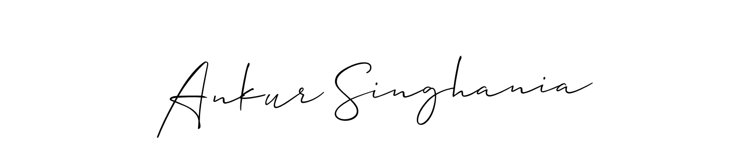 It looks lik you need a new signature style for name Ankur Singhania. Design unique handwritten (Allison_Script) signature with our free signature maker in just a few clicks. Ankur Singhania signature style 2 images and pictures png