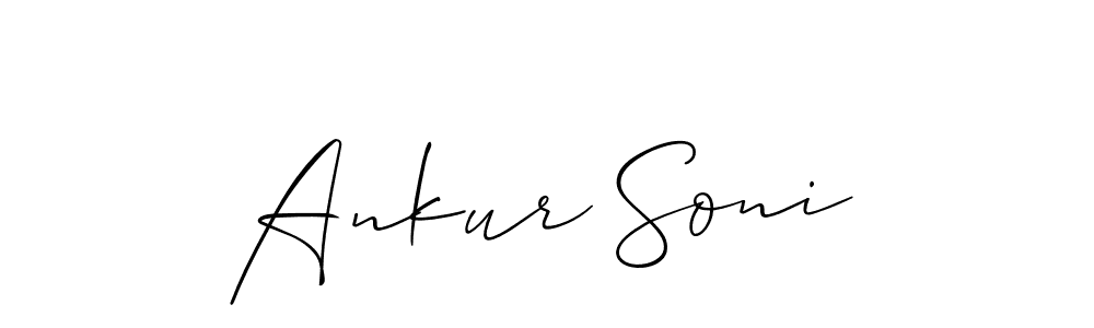 Best and Professional Signature Style for Ankur Soni. Allison_Script Best Signature Style Collection. Ankur Soni signature style 2 images and pictures png