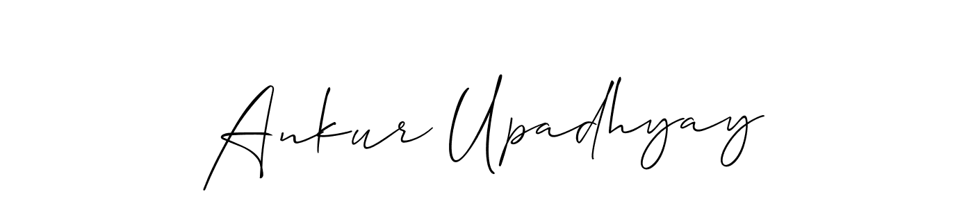 if you are searching for the best signature style for your name Ankur Upadhyay. so please give up your signature search. here we have designed multiple signature styles  using Allison_Script. Ankur Upadhyay signature style 2 images and pictures png
