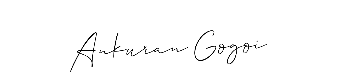 You should practise on your own different ways (Allison_Script) to write your name (Ankuran Gogoi) in signature. don't let someone else do it for you. Ankuran Gogoi signature style 2 images and pictures png