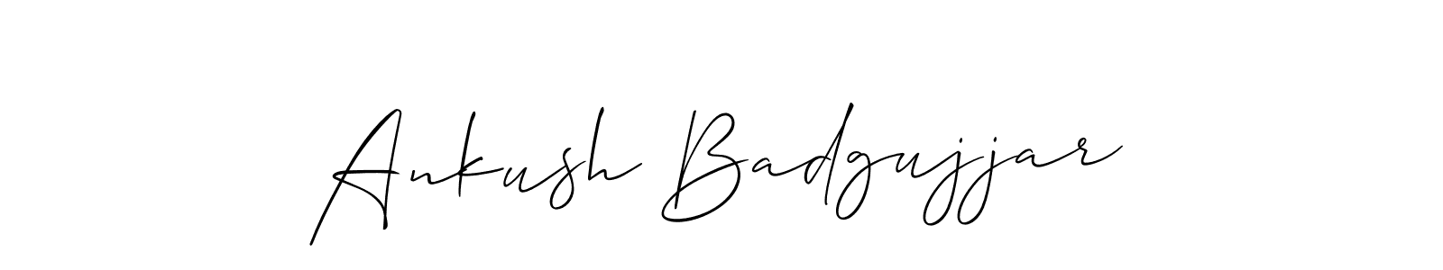 Ankush Badgujjar stylish signature style. Best Handwritten Sign (Allison_Script) for my name. Handwritten Signature Collection Ideas for my name Ankush Badgujjar. Ankush Badgujjar signature style 2 images and pictures png