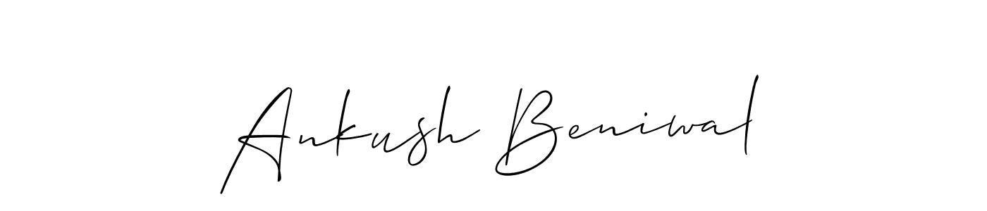 Ankush Beniwal stylish signature style. Best Handwritten Sign (Allison_Script) for my name. Handwritten Signature Collection Ideas for my name Ankush Beniwal. Ankush Beniwal signature style 2 images and pictures png