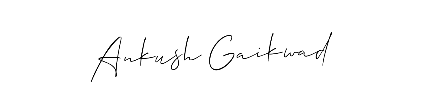 Ankush Gaikwad stylish signature style. Best Handwritten Sign (Allison_Script) for my name. Handwritten Signature Collection Ideas for my name Ankush Gaikwad. Ankush Gaikwad signature style 2 images and pictures png