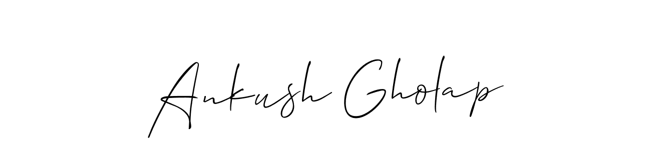 You should practise on your own different ways (Allison_Script) to write your name (Ankush Gholap) in signature. don't let someone else do it for you. Ankush Gholap signature style 2 images and pictures png