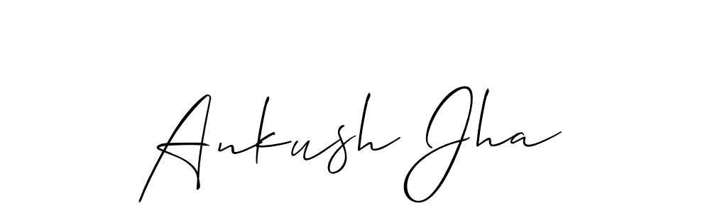 Make a beautiful signature design for name Ankush Jha. With this signature (Allison_Script) style, you can create a handwritten signature for free. Ankush Jha signature style 2 images and pictures png