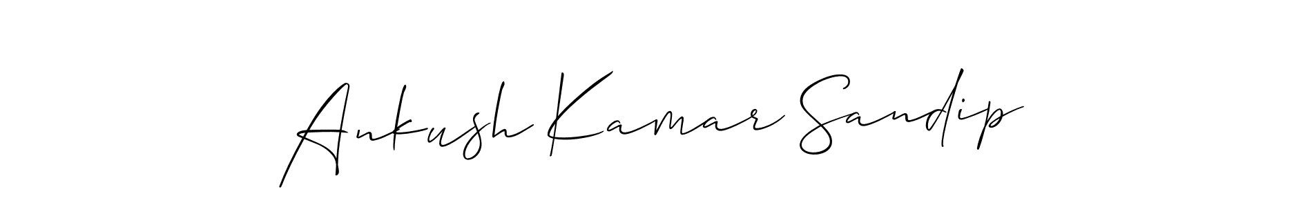 Create a beautiful signature design for name Ankush Kamar Sandip. With this signature (Allison_Script) fonts, you can make a handwritten signature for free. Ankush Kamar Sandip signature style 2 images and pictures png