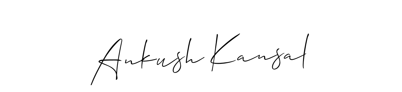 Make a short Ankush Kansal signature style. Manage your documents anywhere anytime using Allison_Script. Create and add eSignatures, submit forms, share and send files easily. Ankush Kansal signature style 2 images and pictures png