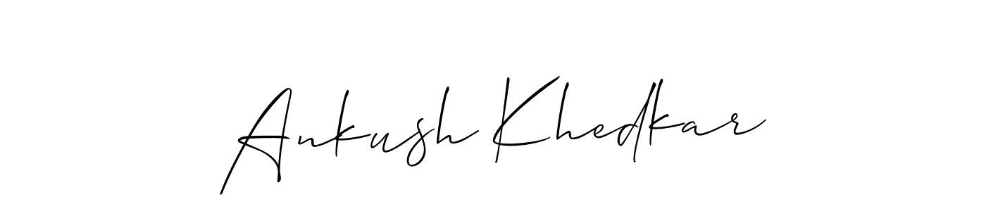 Make a short Ankush Khedkar signature style. Manage your documents anywhere anytime using Allison_Script. Create and add eSignatures, submit forms, share and send files easily. Ankush Khedkar signature style 2 images and pictures png