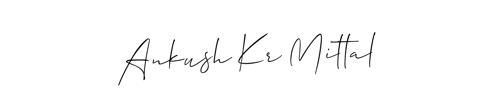 How to make Ankush Kr Mittal signature? Allison_Script is a professional autograph style. Create handwritten signature for Ankush Kr Mittal name. Ankush Kr Mittal signature style 2 images and pictures png
