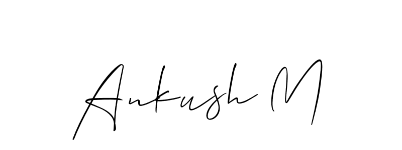 Ankush M stylish signature style. Best Handwritten Sign (Allison_Script) for my name. Handwritten Signature Collection Ideas for my name Ankush M. Ankush M signature style 2 images and pictures png