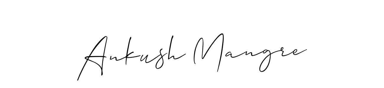 if you are searching for the best signature style for your name Ankush Mangre. so please give up your signature search. here we have designed multiple signature styles  using Allison_Script. Ankush Mangre signature style 2 images and pictures png
