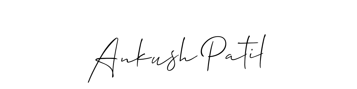 The best way (Allison_Script) to make a short signature is to pick only two or three words in your name. The name Ankush Patil include a total of six letters. For converting this name. Ankush Patil signature style 2 images and pictures png