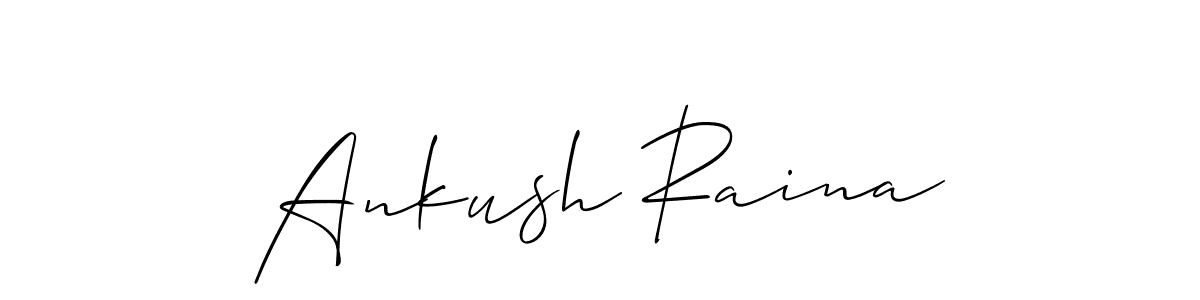 Design your own signature with our free online signature maker. With this signature software, you can create a handwritten (Allison_Script) signature for name Ankush Raina. Ankush Raina signature style 2 images and pictures png