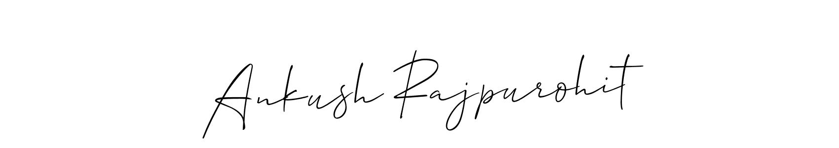 Ankush Rajpurohit stylish signature style. Best Handwritten Sign (Allison_Script) for my name. Handwritten Signature Collection Ideas for my name Ankush Rajpurohit. Ankush Rajpurohit signature style 2 images and pictures png